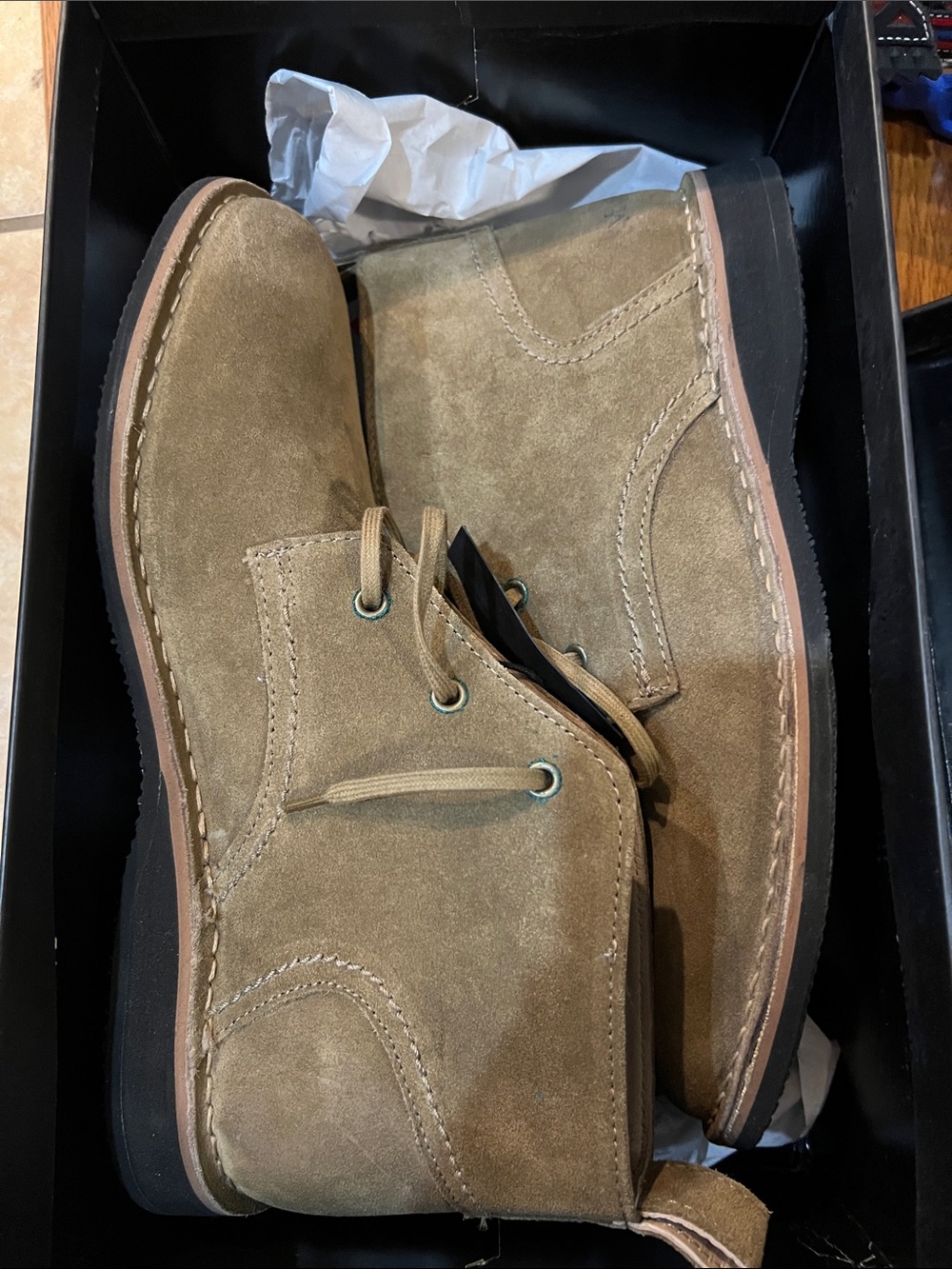 Andrew Marc Tan Suede Chukka Boots